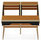 Sessiondesk QUINTAV 2.0 Studio Desk with KEY small Keyboard Drawer - 60s Brown