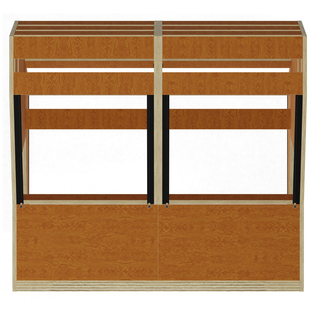 Sessiondesk QUINTAV 2.0 Studio Desk with KEY small Keyboard Drawer - 60s Brown