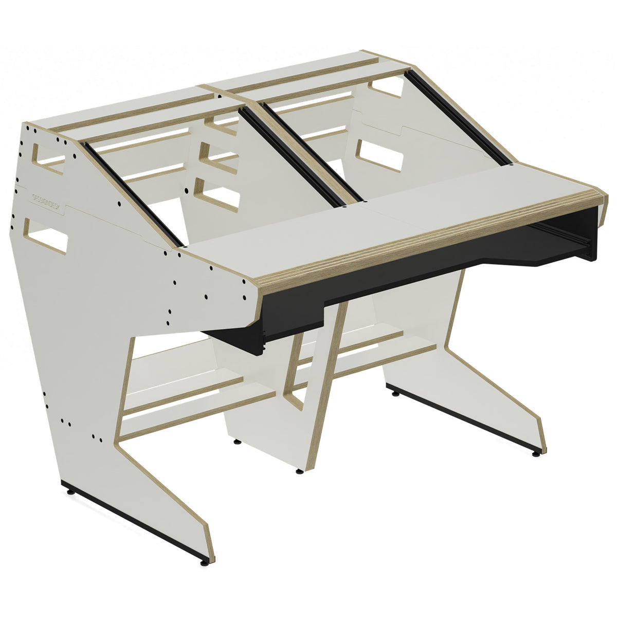 Sessiondesk QUINTAV 2.0 Studio Desk with KEY small Keyboard Drawer - 70s White
