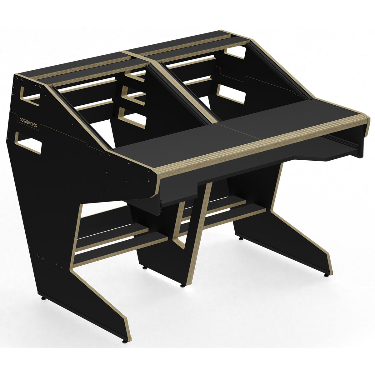 Sessiondesk QUINTAV 2.0 Studio Desk with KEY small Keyboard Drawer - 90s Black