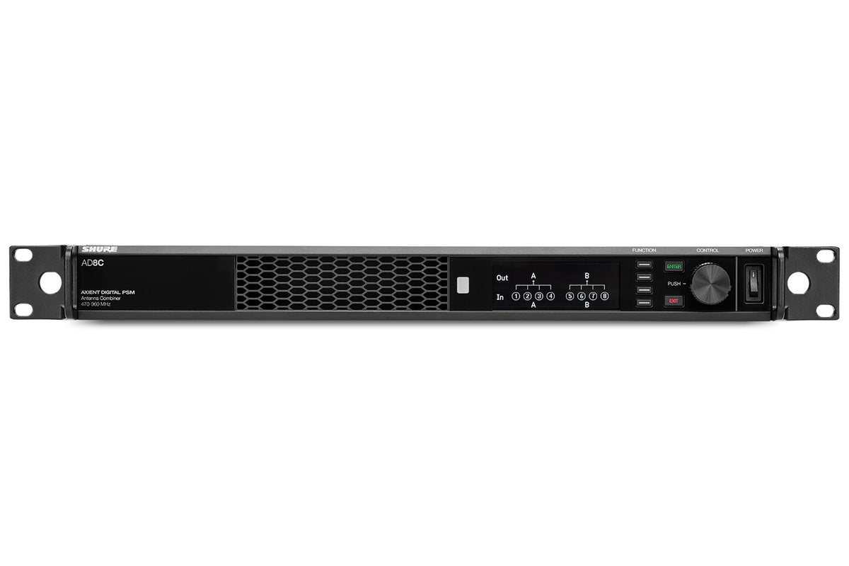 Shure AD8C Axient Digital PSM 8-port Combiner with DC Power - 470-960 MHz