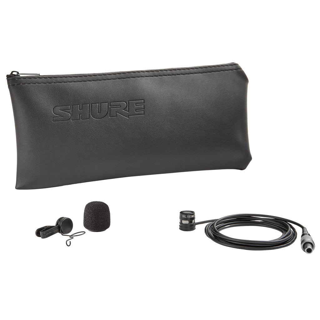 Shure WL185m Cardioid Lavalier Microphone - Black, LEMO Connector