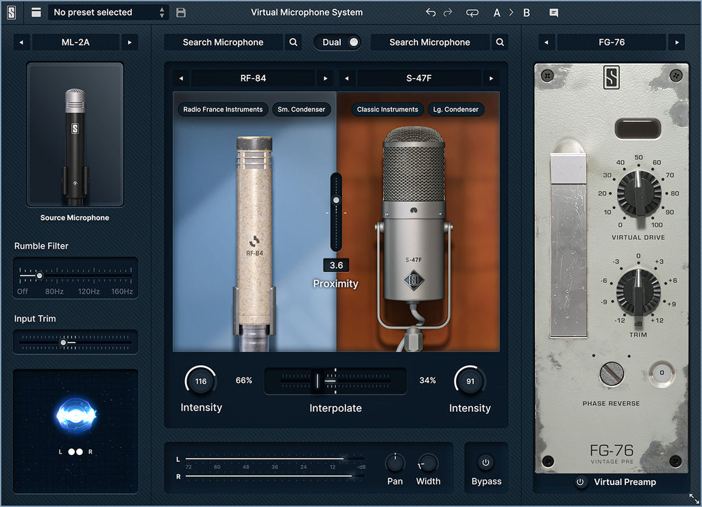 Slate Digital VMS ML-2A Small Diaphragm Condenser Modeling Microphone - Stereo Pair