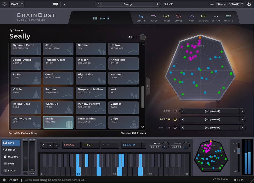 Sound Particles GrainDust Virtual Granular Synthesizer - Electronic Delivery