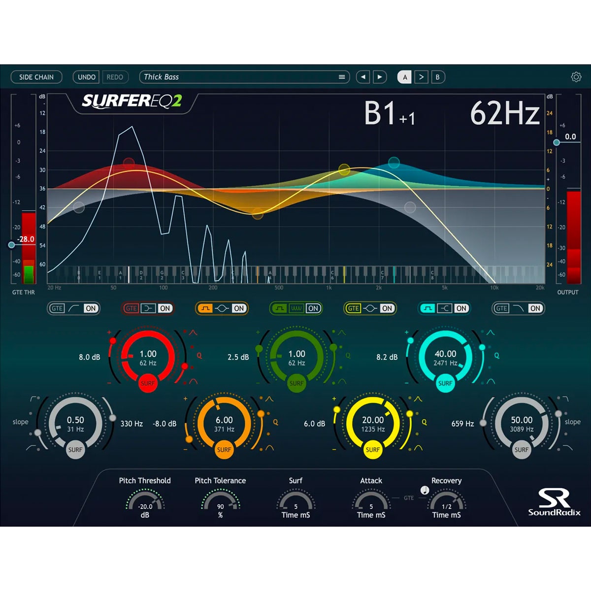 SOUND RADIX SurferEQ Pitch Tracking Dynamic EQ Plug-In