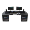 Soundz Fishy Modular 8 Desk with Rack Riser and Double Rack Box - Matte Black