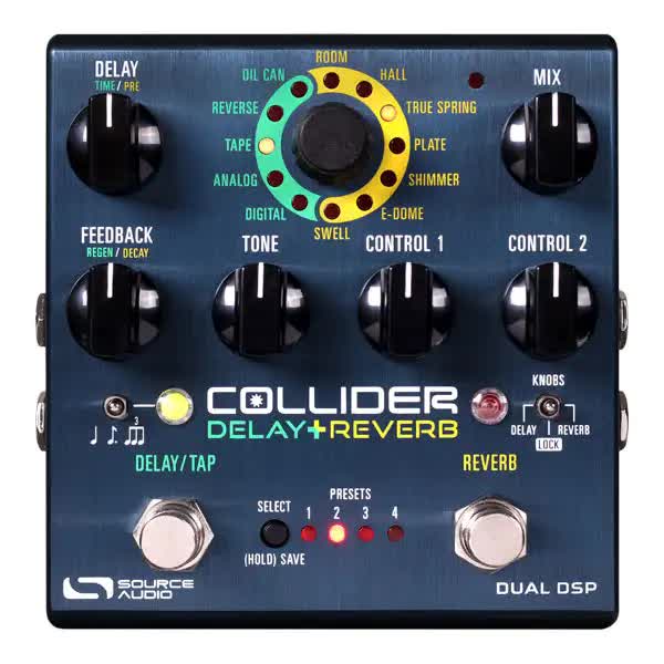Source Audio Collider Stereo Delay and Reverb Pedal