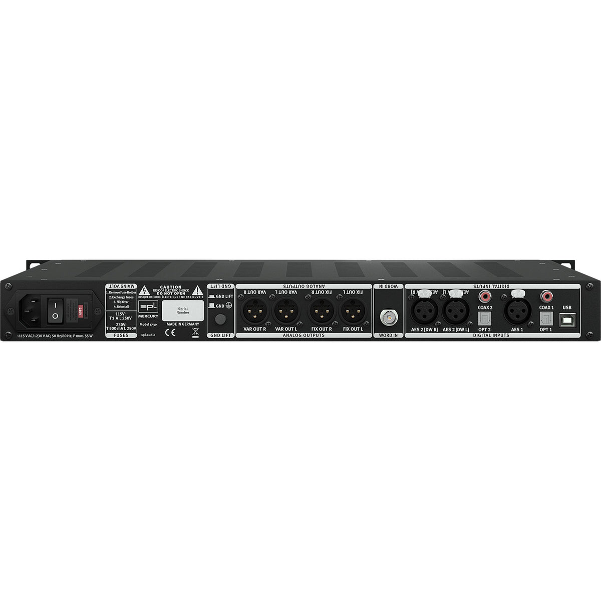 SPL Mercury Mastering DA Converter - All Black