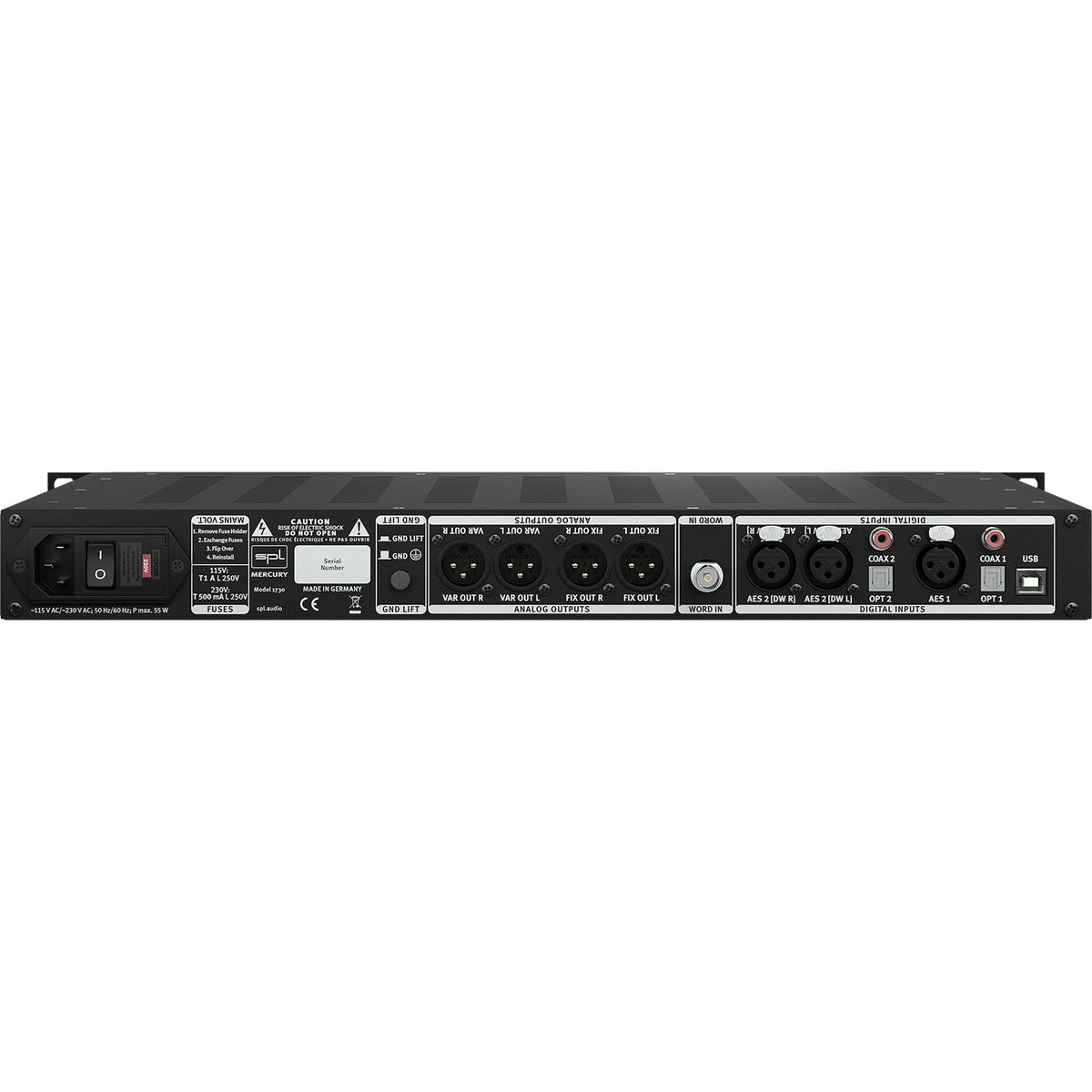 SPL Mercury Mastering DA Converter - Black