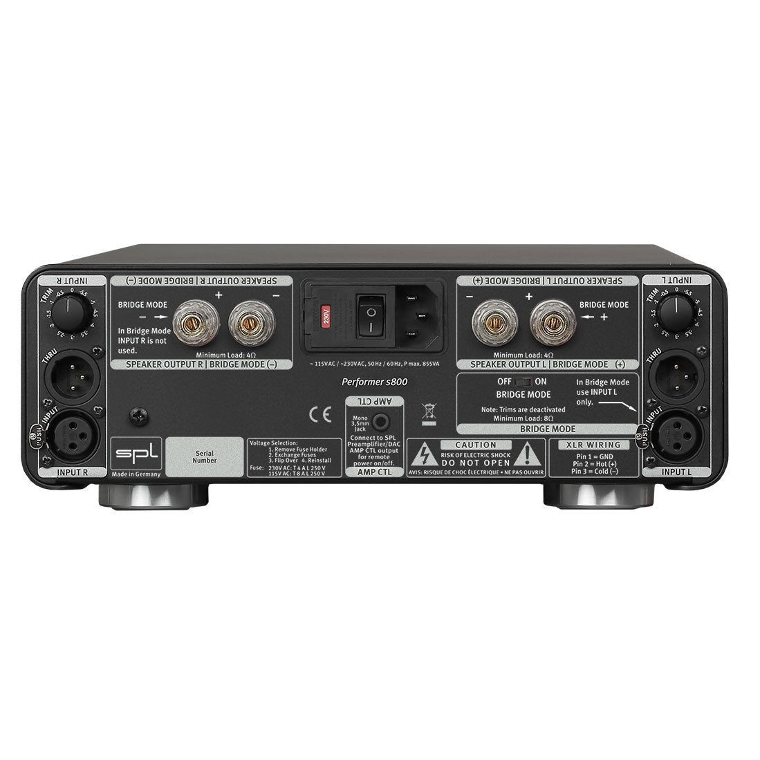 SPL Performer 800 Stereo Power Amplifier - Black