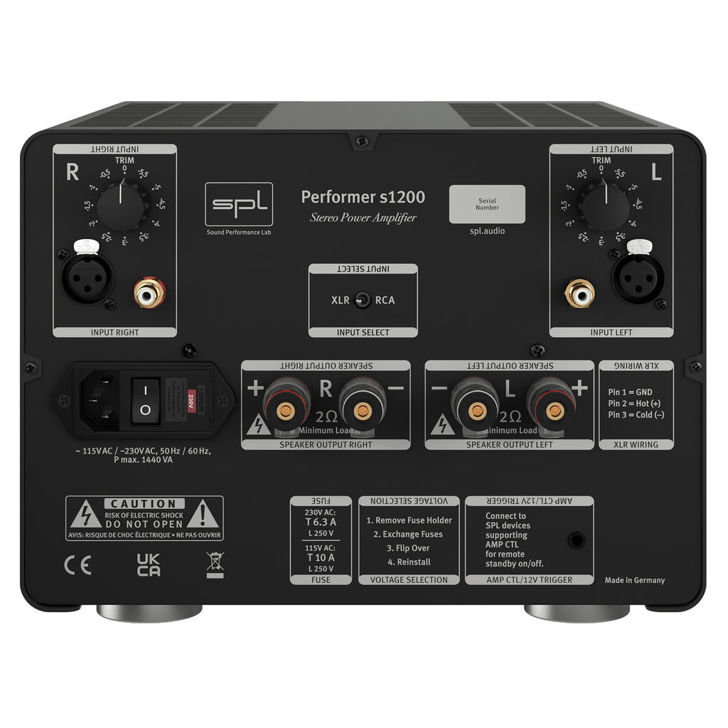 SPL Performer Stereo Power Amplifier s1200 - Black