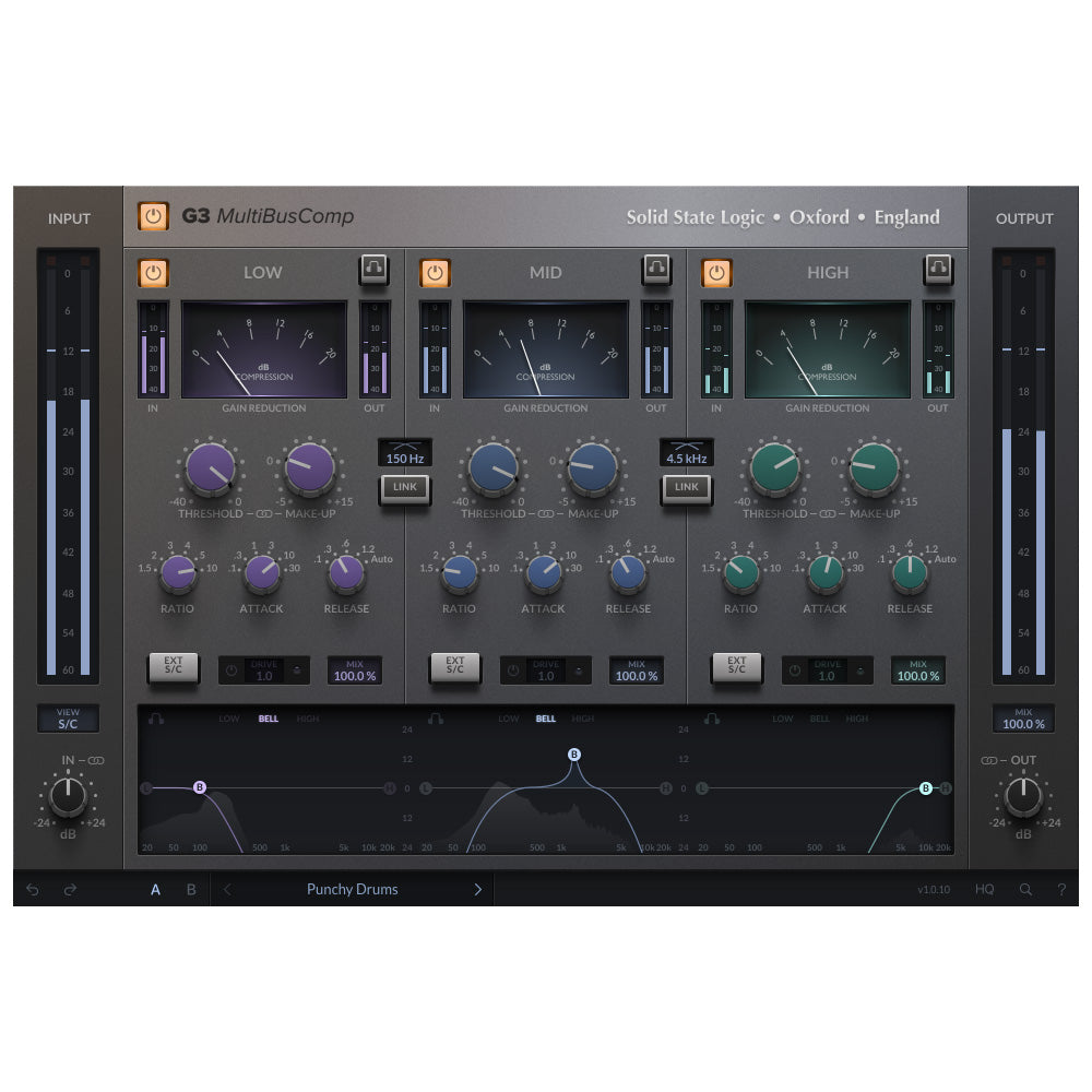SSL G3 MultiBusComp Multi-Band Compressor Plug-in - Electronic Delivery