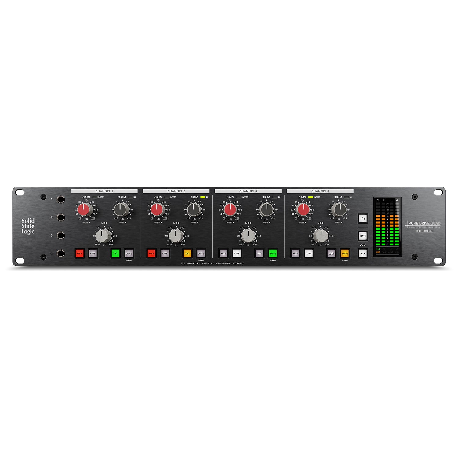 t*t様 SSL Pure Drive Quad SSL PureDrive QUAD 4-Channel Microphone Preamp – Vintage King