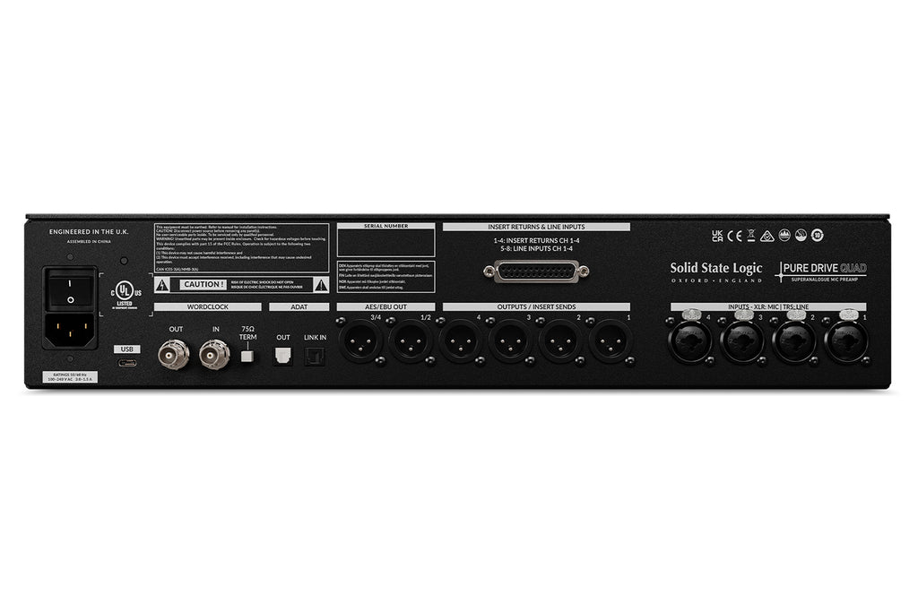 SSL PureDrive QUAD 4-Channel Microphone Preamp