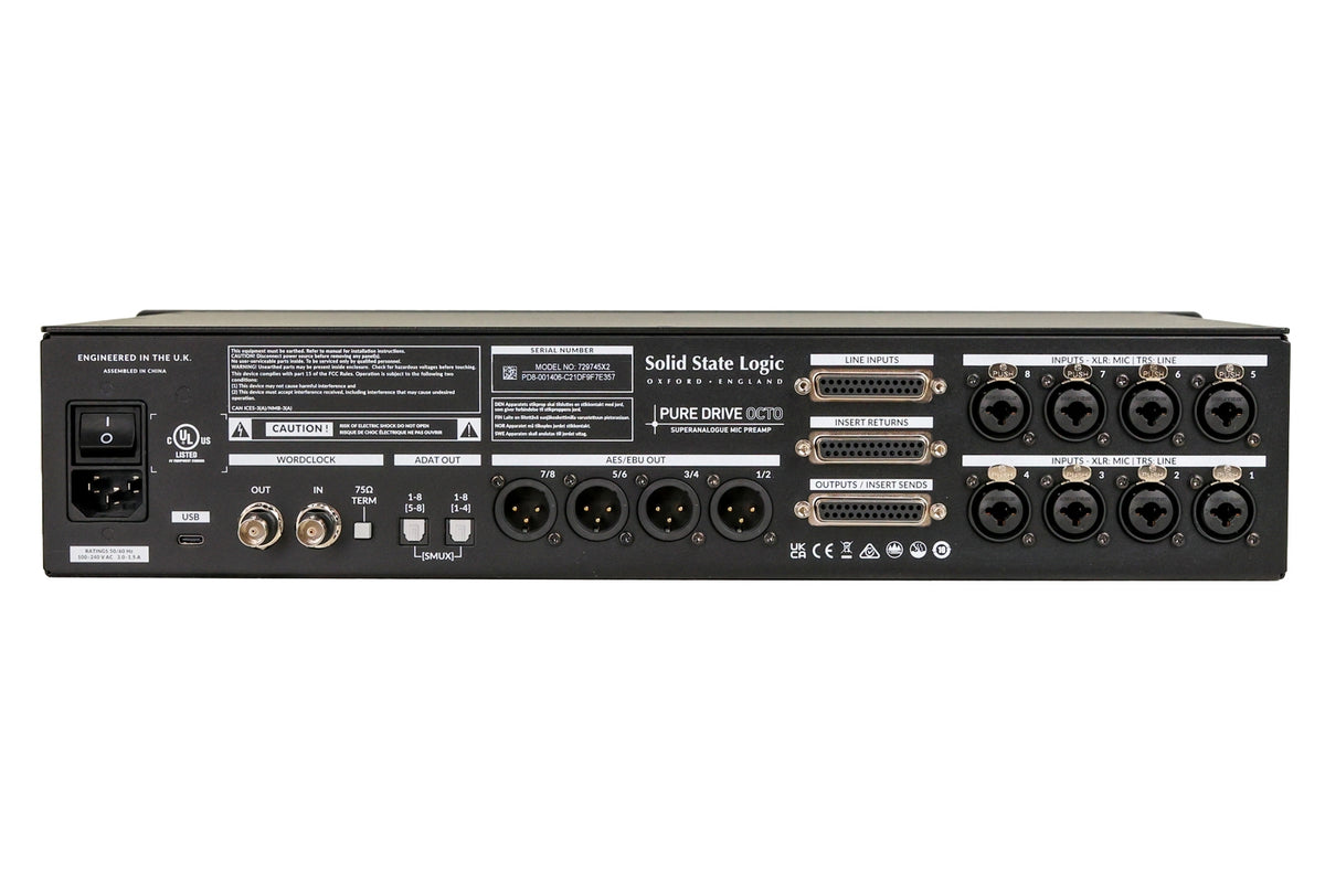 SSL PureDrive OCTO 8-Channel Microphone Preamp #001406 (Used)