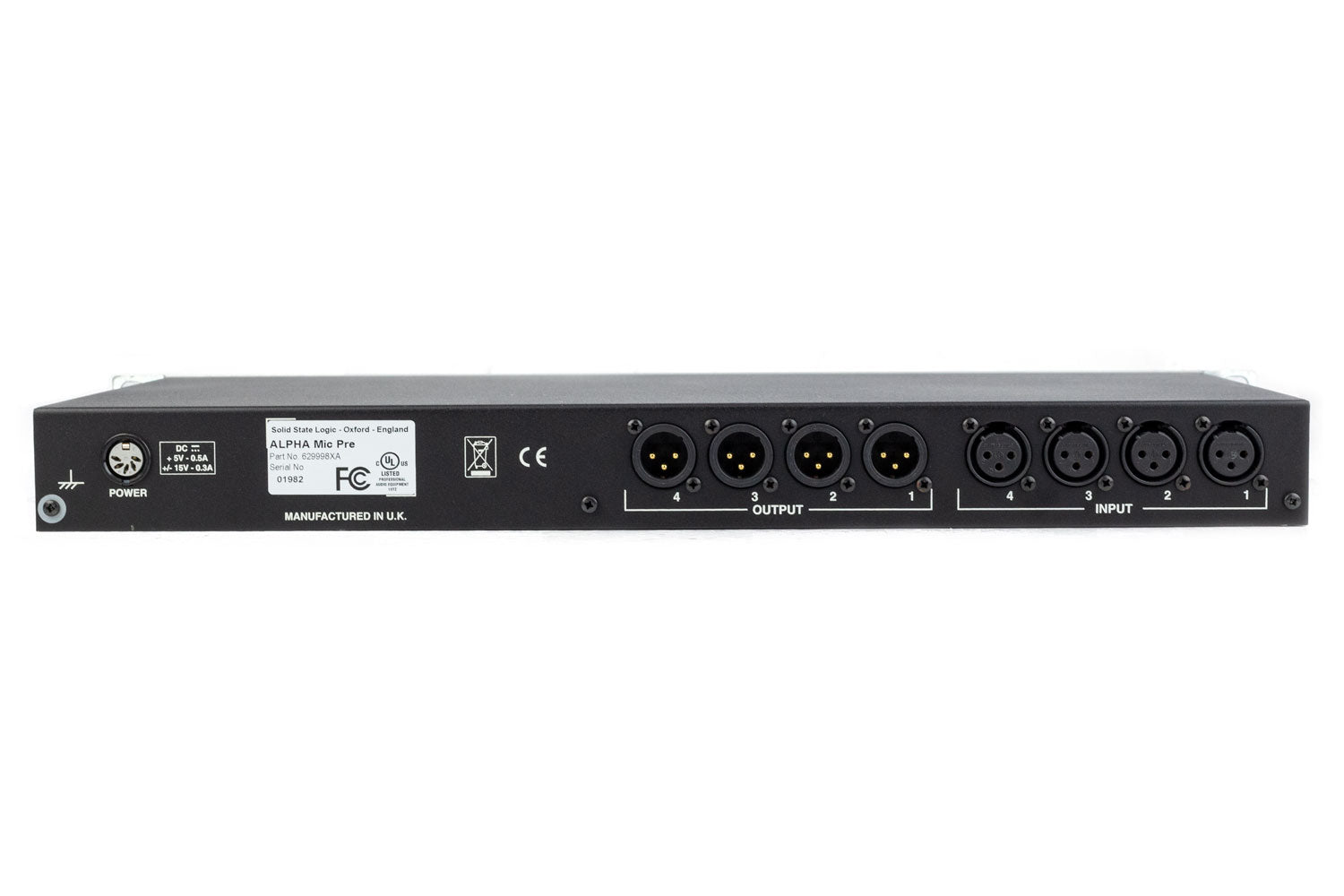 SSL XLogic Alpha VHD Pre Quad Mic Preamp #1982 (Used) – Vintage King