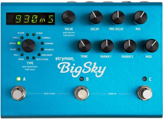 Strymon BigSky Multidimensional Reverberator Pedal