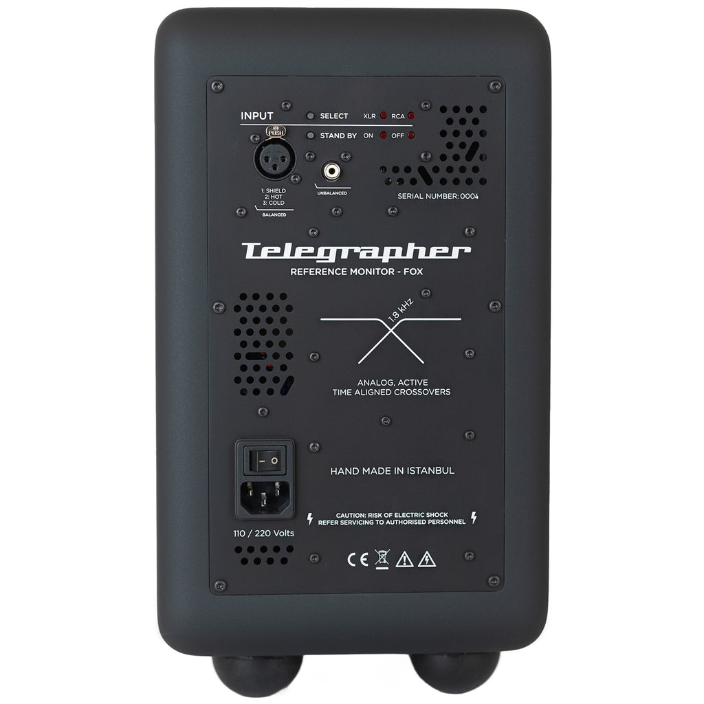 Telegrapher Loudspeakers FOX 2-Way Active Studio Monitors - Pair, Telegrapher Gray