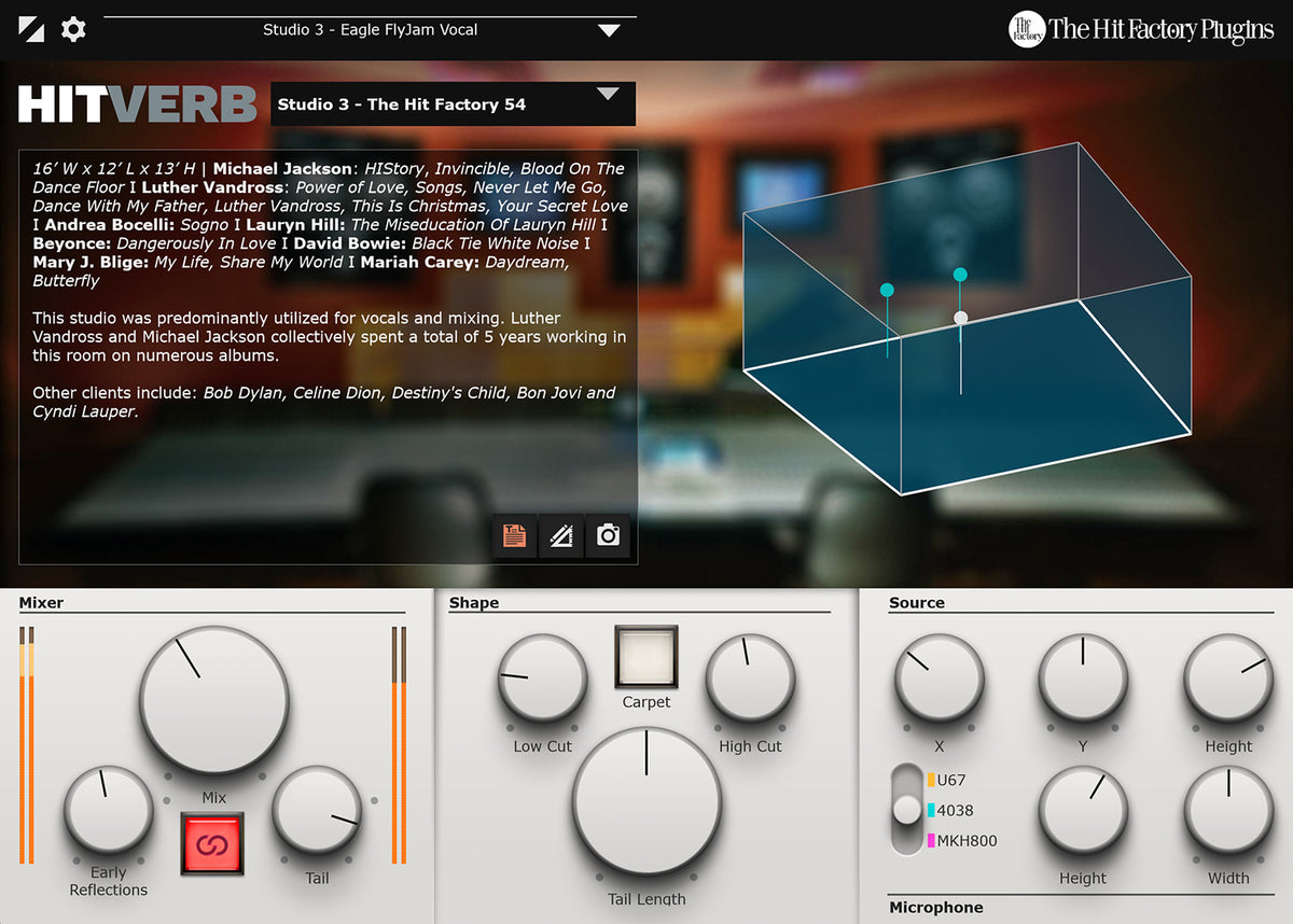 The Hit Factory Hitverb Upgrade from 54th Street Studio 1 - Electronic Delivery