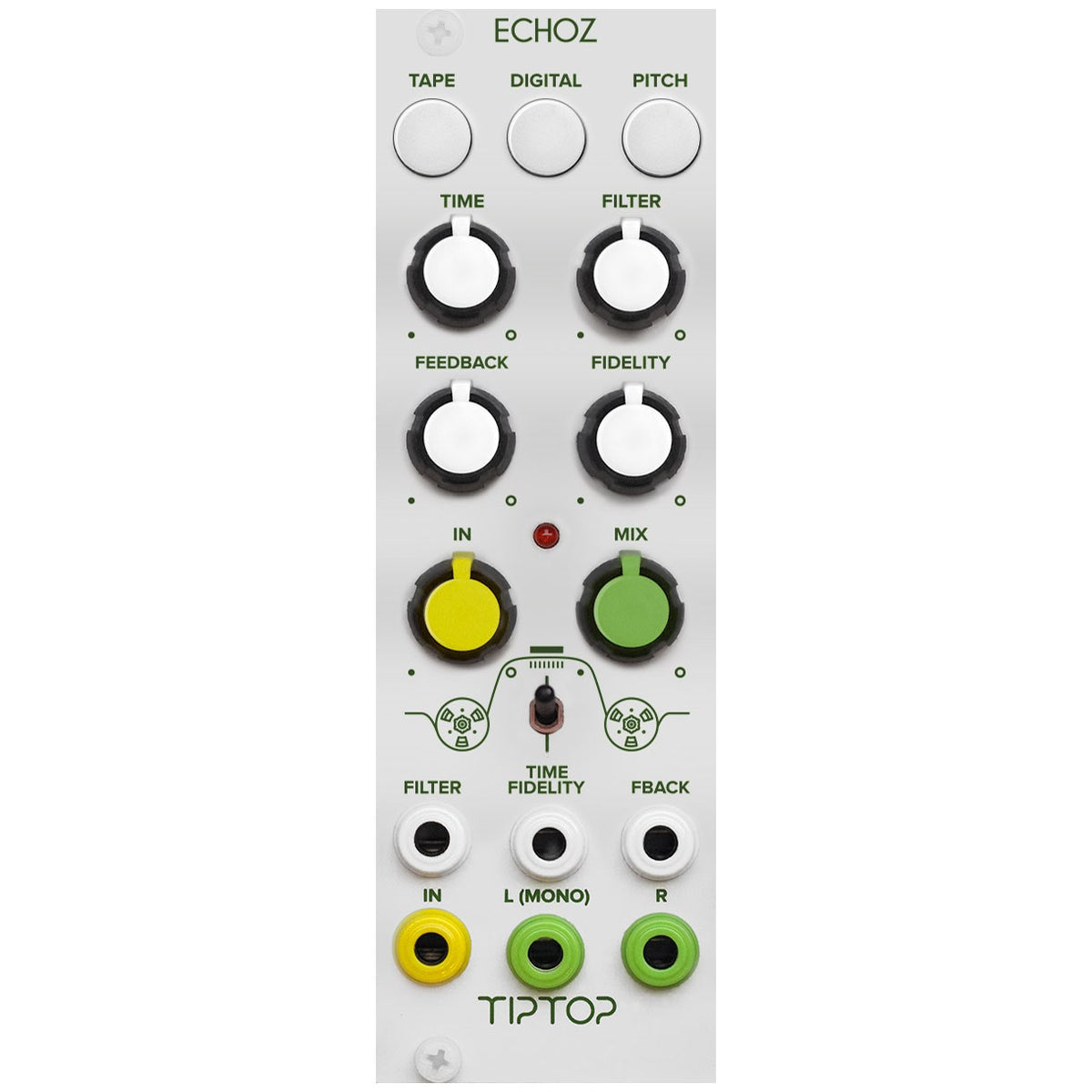 Tiptop Audio ECHOZ Time Delay Effect Module - White