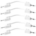 Tiptop Audio Stackcable "Shorty" 3.5mm Eurorack Patch Cables - White, 12 cm, 5-Pack