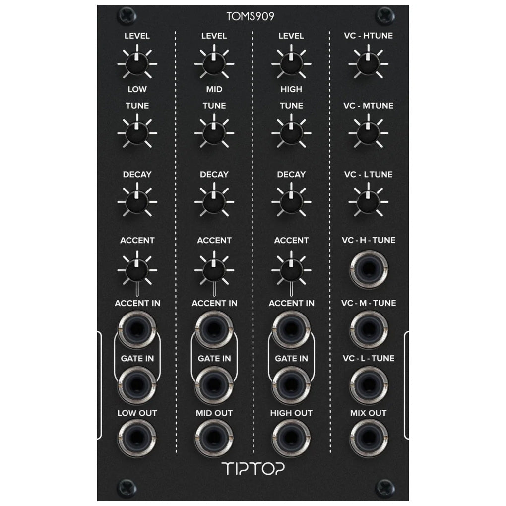 Tiptop Audio TOMS909 VC Analog Toms Generator Module - Black