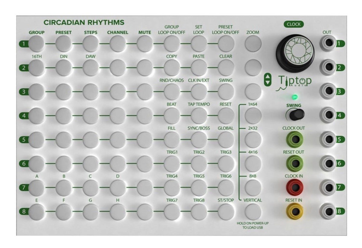 Tiptop Audio Circadian Rhythms Grid Sequencer Module - Silver