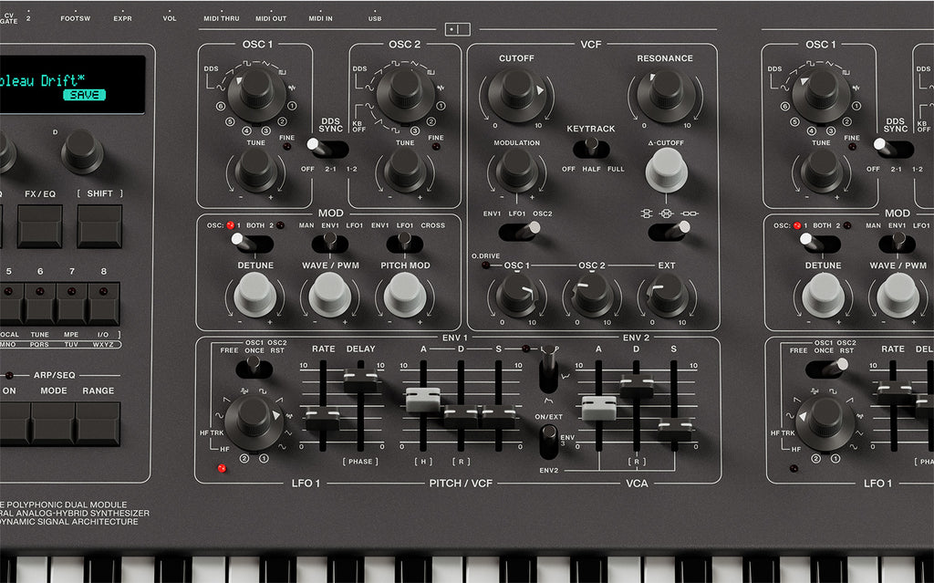 UDO Audio DMNO 8-Voice Polyphonic Keyboard Synthesizer - Black