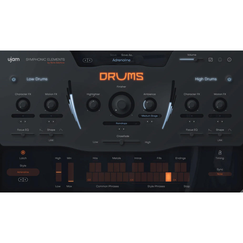 UJAM Symphonic Elements Drums Hans Zimmer Percussion Virtual Instrument - Electronic Delivery