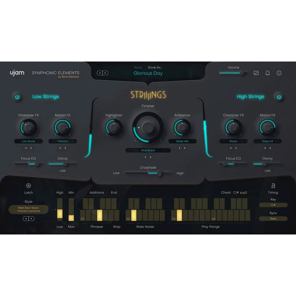 UJAM Symphonic Elements Striiiings Strings Ensemble Virtual Instrument - Electronic Delivery