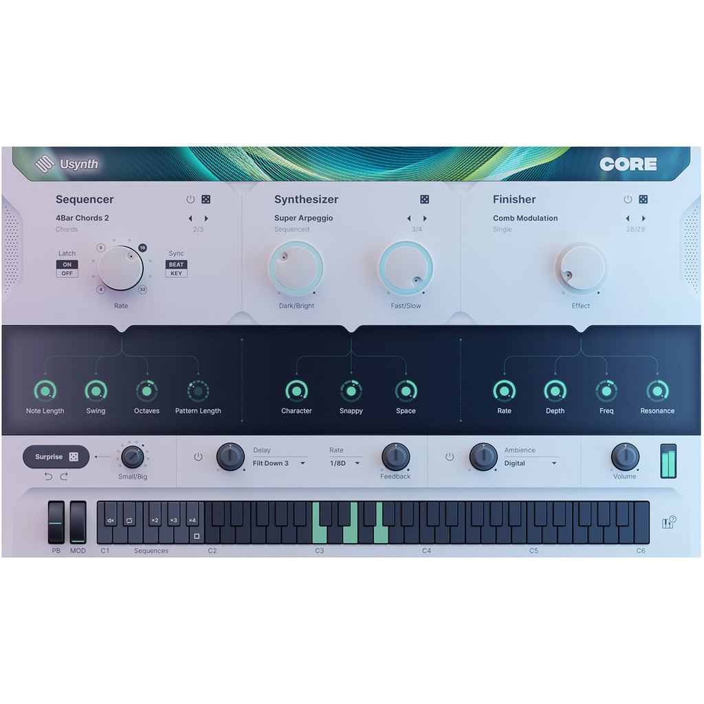 UJAM Usynth CORE Synthesizer Virtual Instrument - Electronic Delivery