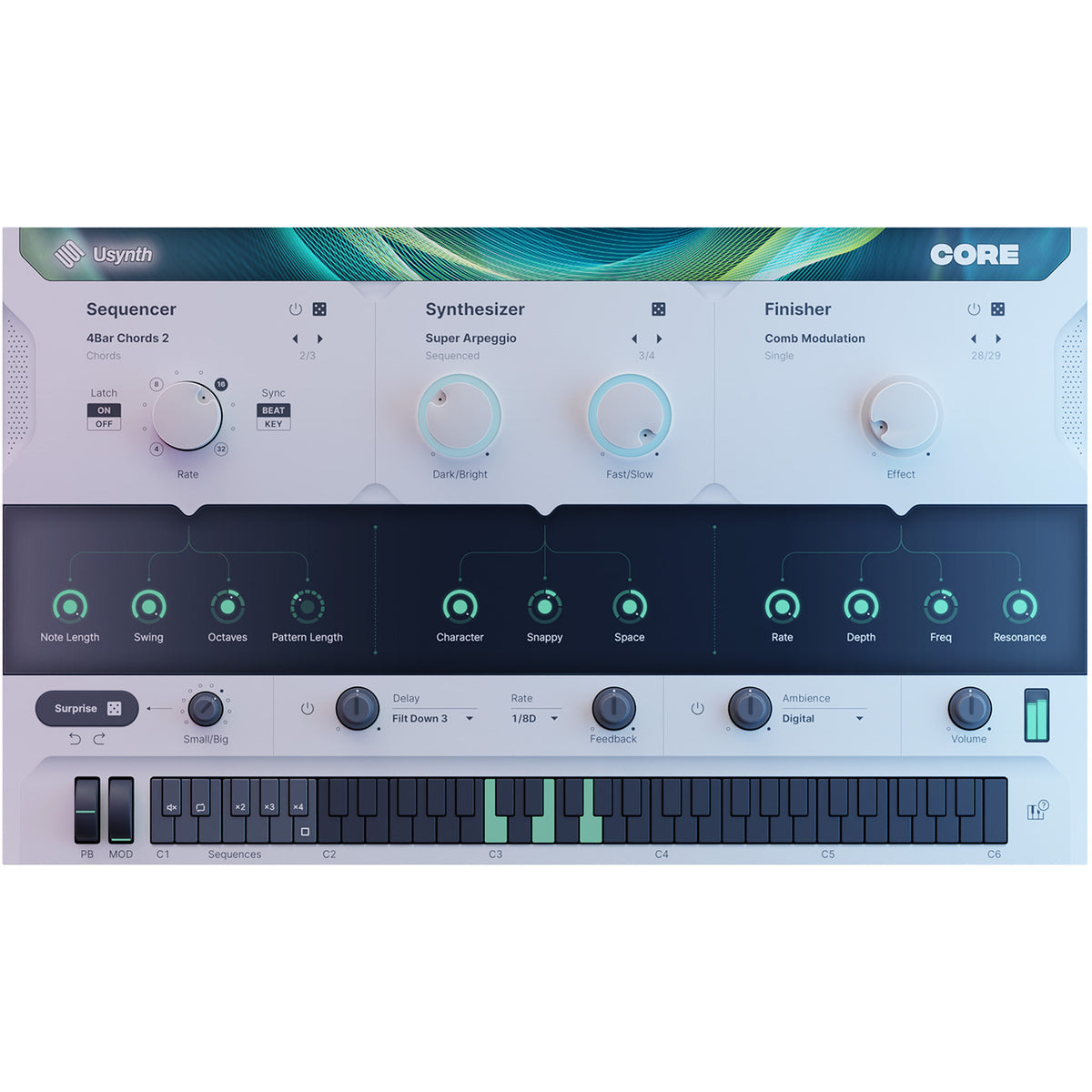 UJAM Usynth CORE Synthesizer Virtual Instrument - Electronic Delivery