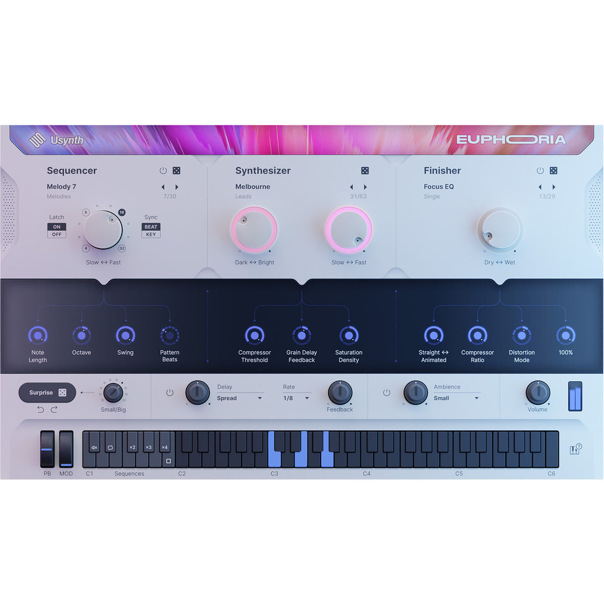 UJAM Usynth EUPHORIA EDM Synthesizer Virtual Instrument - Electronic Delivery