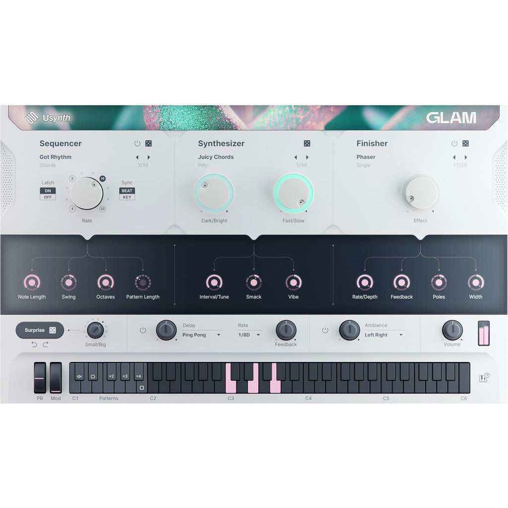 UJAM Usynth GLAM Synthesizer Virtual Instrument - Electronic Delivery