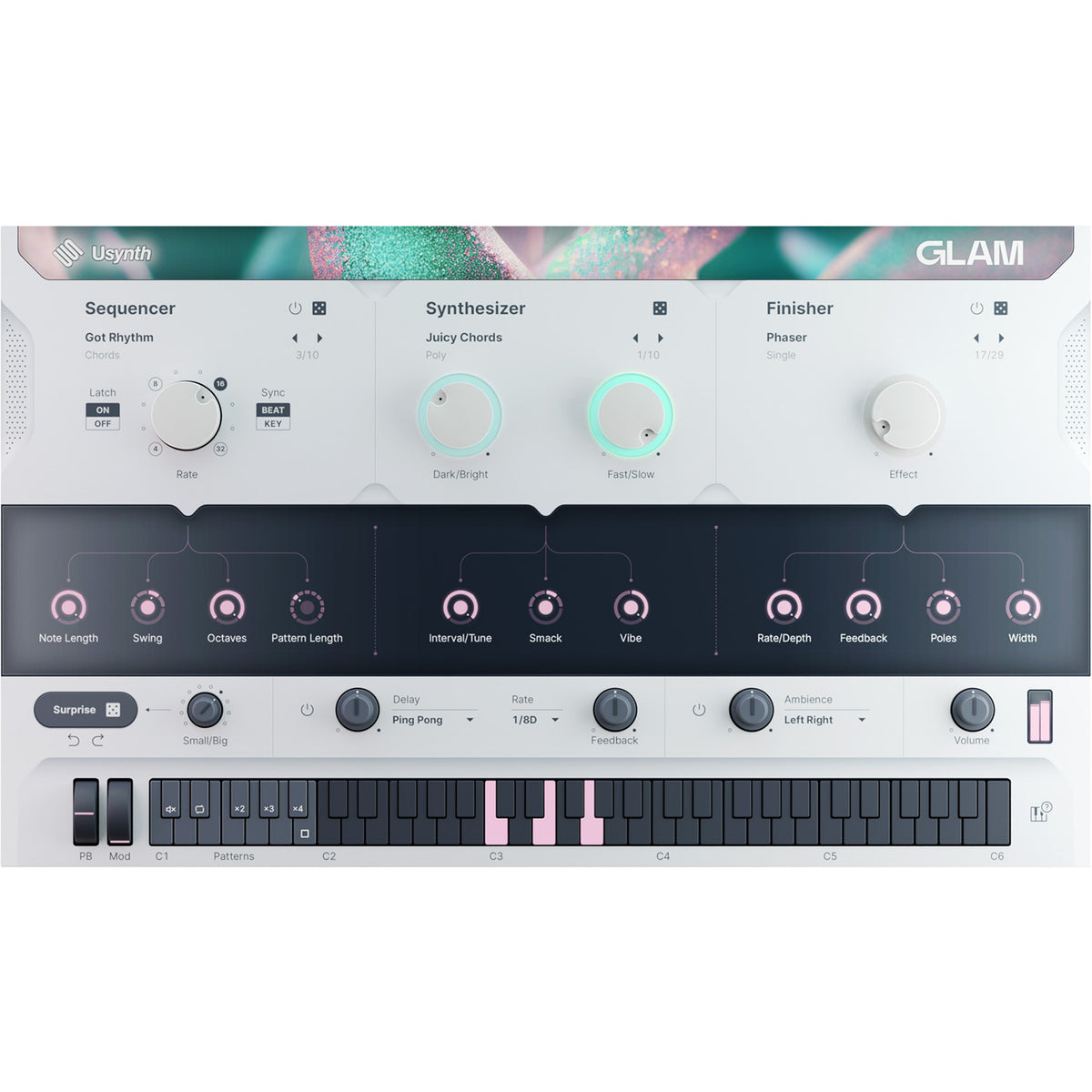 UJAM Usynth GLAM Synthesizer Virtual Instrument - Electronic Delivery