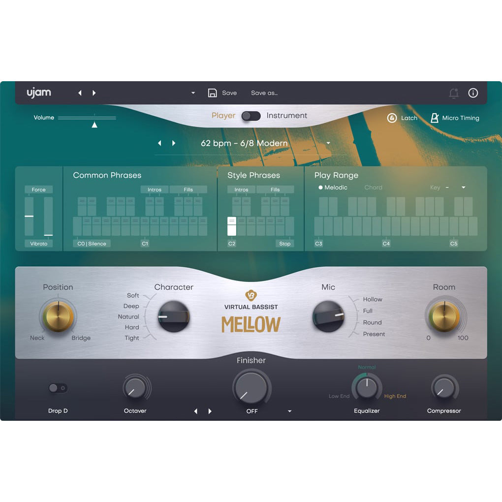UJAM Virtual Bassist MELLOW 2 Upgrade - Electronic Delivery