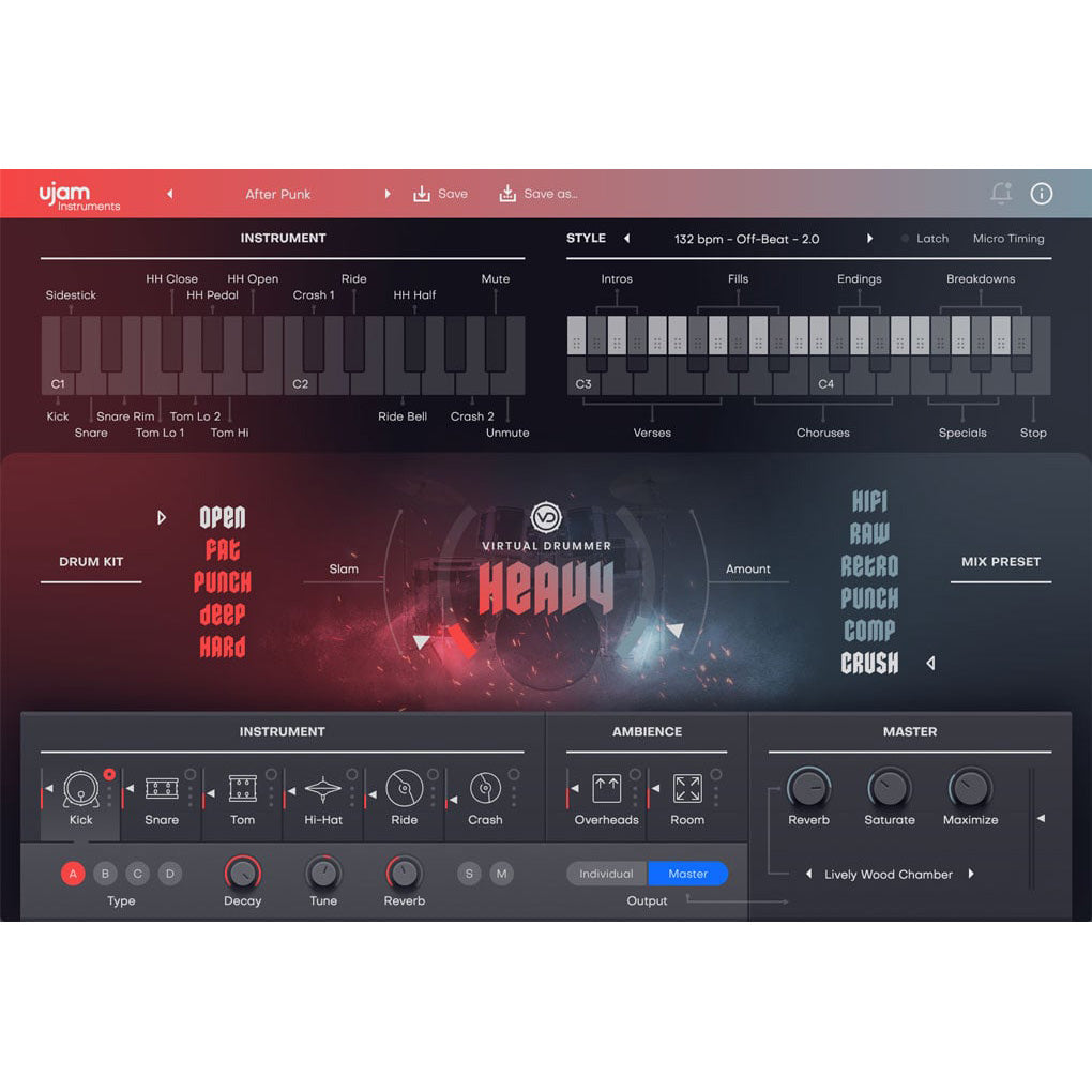 UJAM Virtual Drummer HEAVY 2 Upgrade - Electronic Delivery