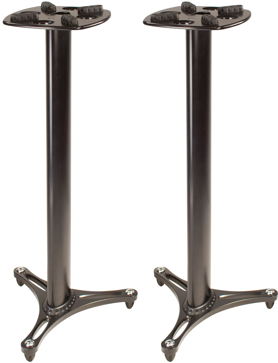 Ultimate Support MS-90/45B 45" Monitor Stand - Pair - Black
