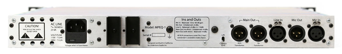 UnderToneAudio MPEQ-1 Microphone Preamp/EQ/DI