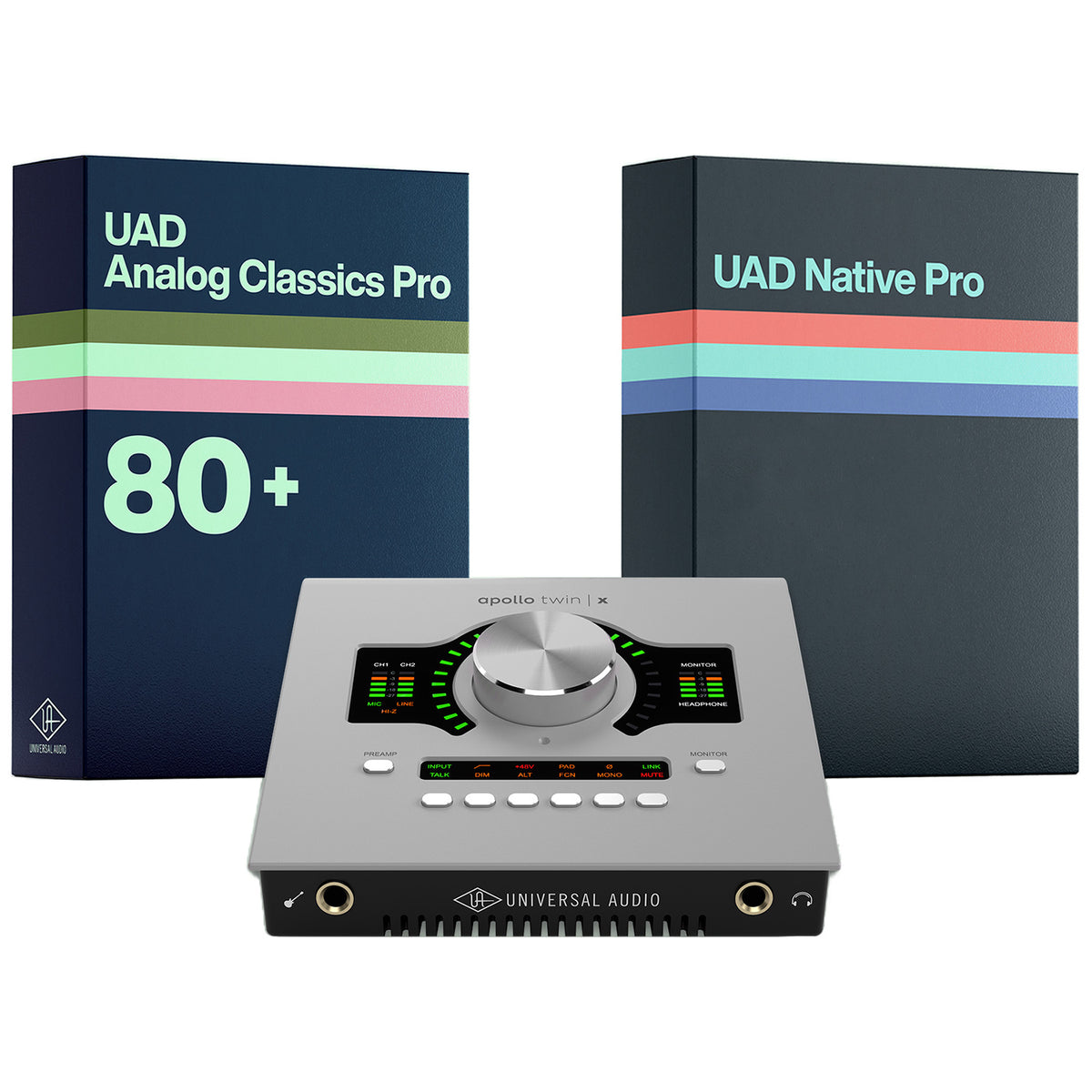 Universal Audio Apollo Twin X QUAD Gen 2 UAD Analog Classics Pro Edition with UAD Native Pro Add-on