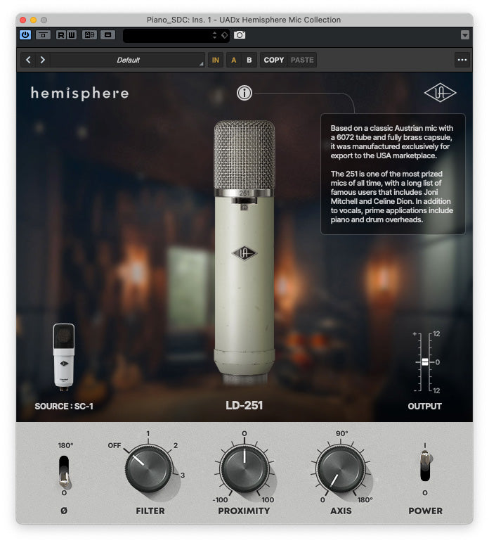 Universal Audio SC-1 Standard Condenser Microphone with Hemisphere Modeling