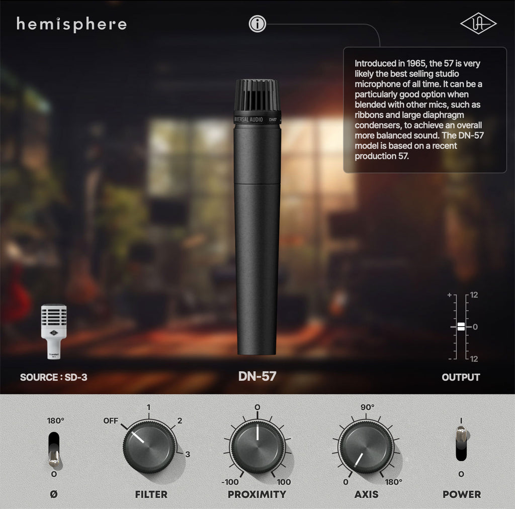 Universal Audio SD-3 Dynamic Microphone with Hemisphere Modeling