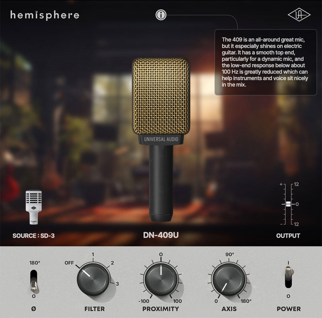 Universal Audio SD-3 Dynamic Microphone with Hemisphere Modeling
