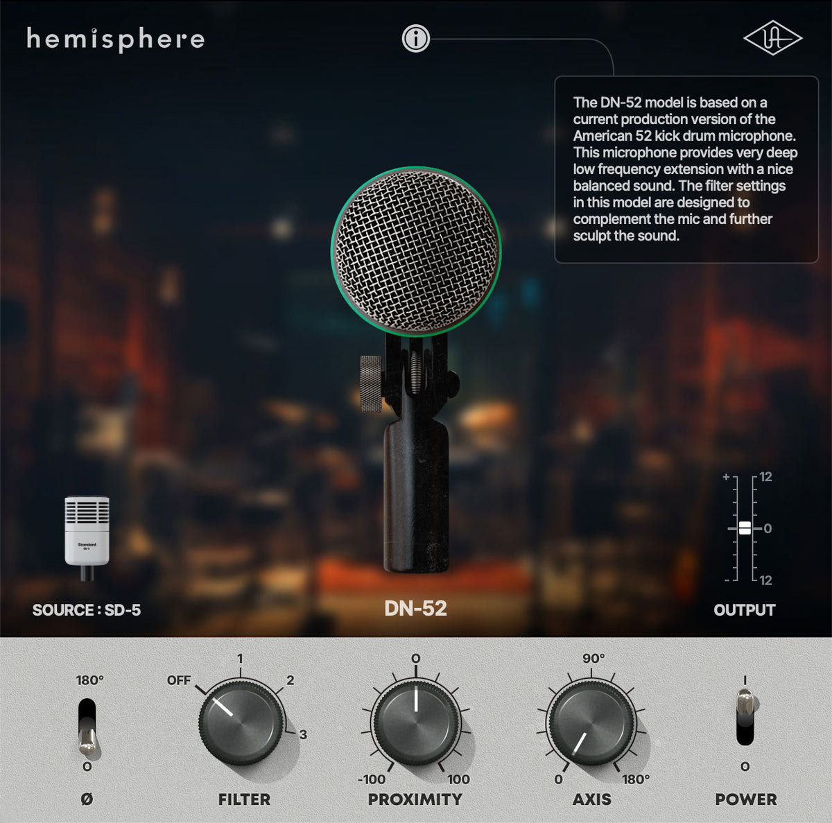 Universal Audio SD-5 Dynamic Microphone with Hemisphere Modeling