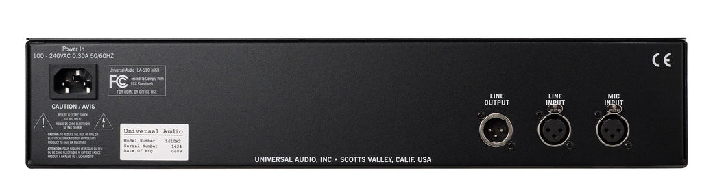 Universal Audio LA-610 Mk II Tube Channel Strip