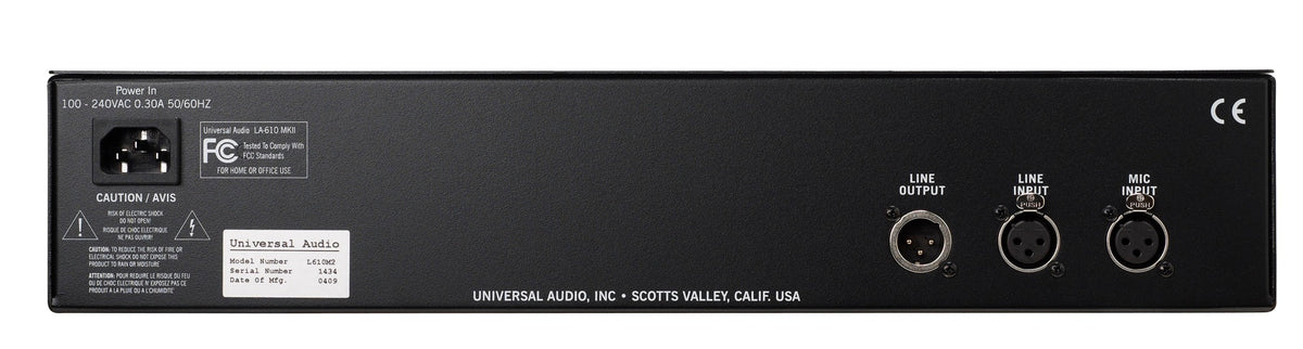 Universal Audio LA-610 Mk II Tube Channel Strip