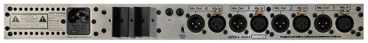 UnderToneAudio MPDI-4 Four-Channel Microphone Preamp