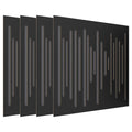 Vicoustic Wavewood Ultra Lite Acoustic Panel - Black Matte, 4-Pack