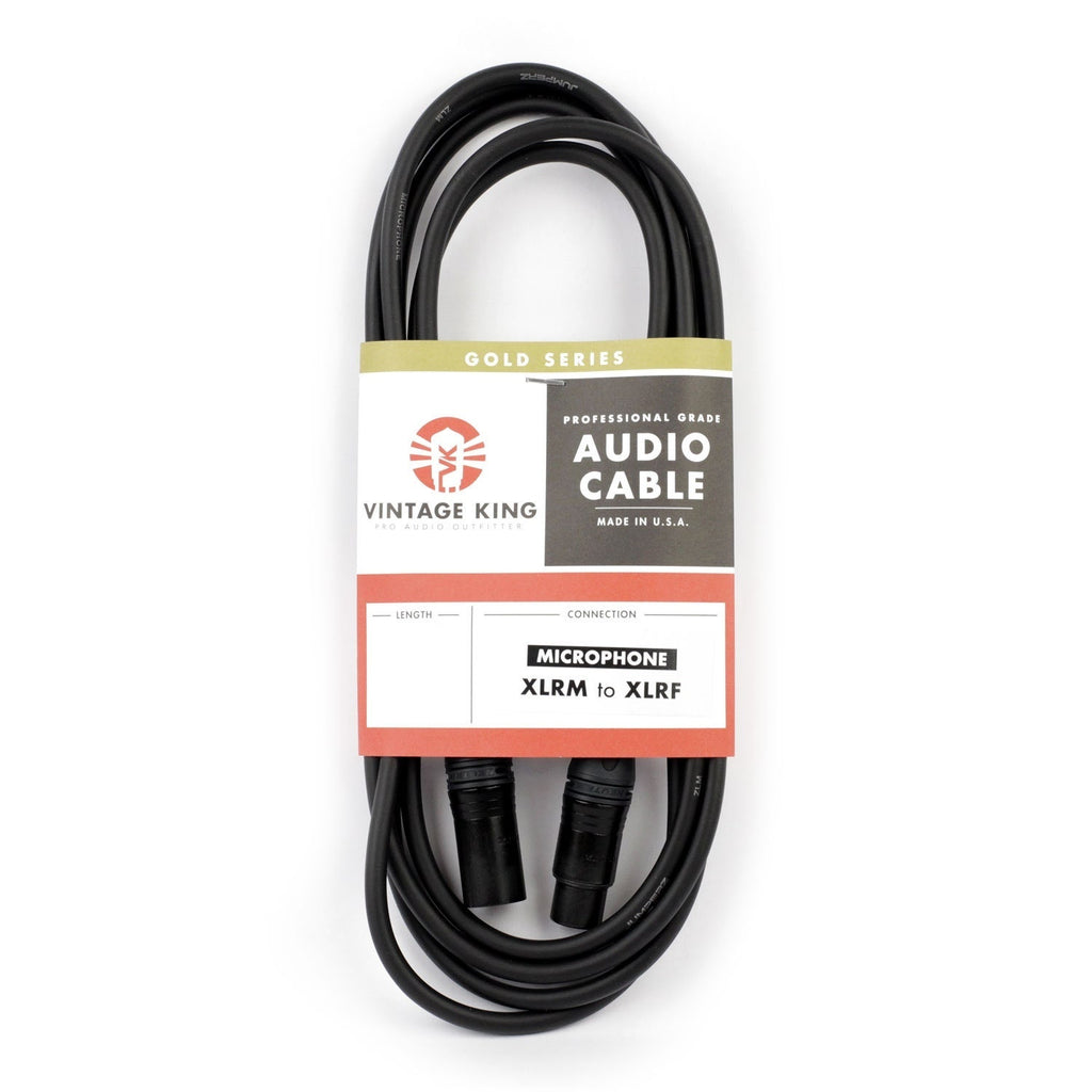 Vintage King Gold Series Studio Microphone Cable - 10'