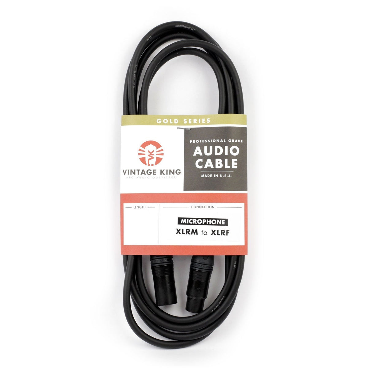 Vintage King Gold Series Studio Microphone Cable - 10'